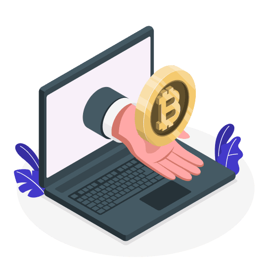 Crypto off-ramp and mobile money payout illustration